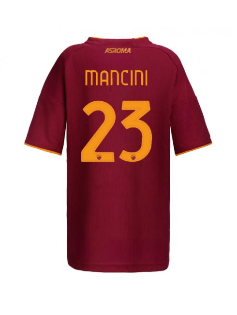 AS Roma Gianluca Mancini #23 Heimtrikot für Frauen 2025-26 Kurzarm AS Roma Gianluca Mancini #23 Heimtrikot für Frauen 2025-26 Kurzarm